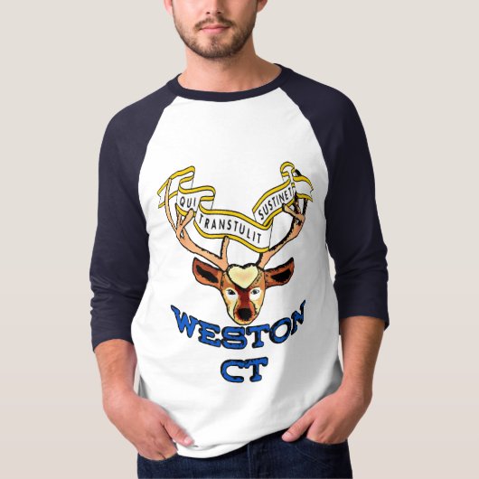 コネチカット州ウェストンの鹿 Tシャツ (正面)