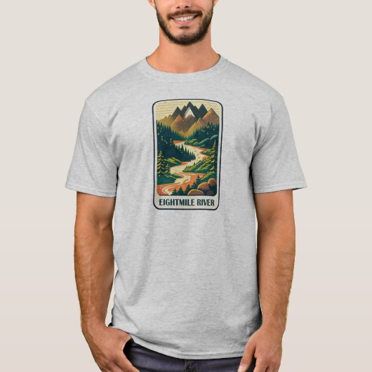 コネチカット州エイトマイル川の色彩 Tシャツ (正面)