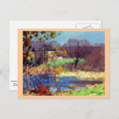 コネチカット州オールドライムの池 ポストカード (正面/裏面)