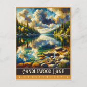 コネチカット州キャンドルウッド湖 |ヴィンテージ絵画ー ポストカード (正面)