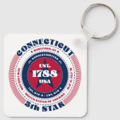 コネチカット州キーチェーン キーホルダー (裏面)