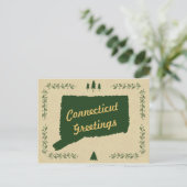 コネチカット州クリスマスホリデーグリーティング シーズンポストカード (スタンド正面)