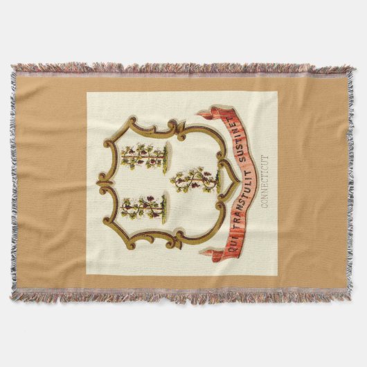 コネチカット州コート・オブ・アームズ スローブランケット (正面)