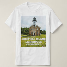 コネチカット州シェフィールド島ライトハウス Tシャツ