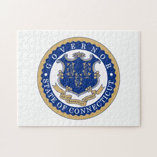 コネチカット州シール。 ジグソーパズル (横)