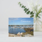 コネチカット州ストニントンにあるマリーナのボート ポストカード (スタンド正面)