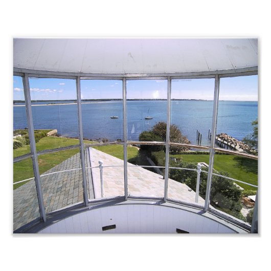 コネチカット州ストニントンハーバーライトハウス写真 フォトプリント            (正面)