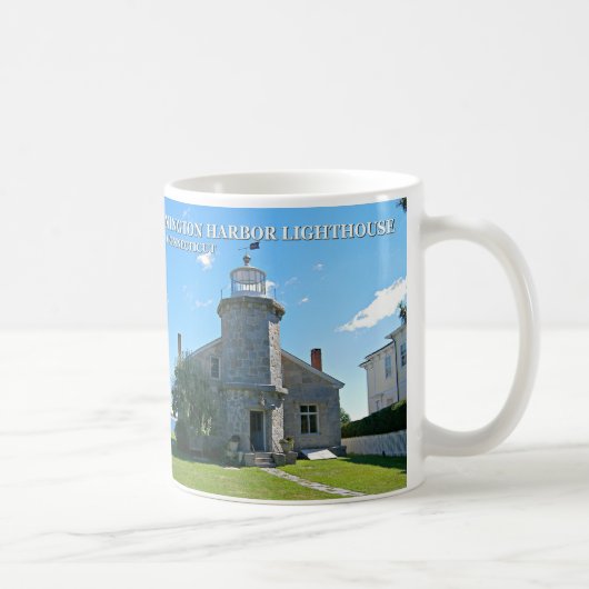 コネチカット州ストニントンハーバーライトハウス コーヒーマグカップ (右)