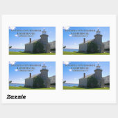 コネチカット州ストニントンハーバーライトハウス 長方形シール (シート)