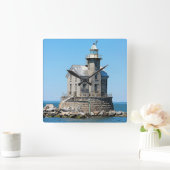 コネチカット州ストラットフォードショールライトハウス スクエア壁時計 (ホーム)