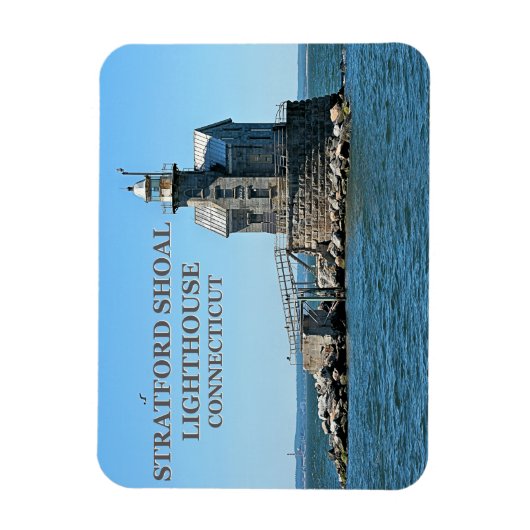 コネチカット州ストラットフォードショールライトハウス マグネット (縦)