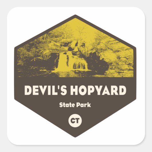 コネチカット州デビルズホプヤード州パーク スクエアシール (正面)