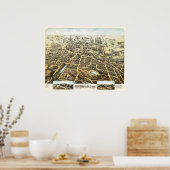 コネチカット州ニューイギリスの地図1875年 ポスター (キッチン)