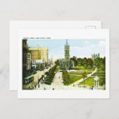 コネチカット州ニューヘブンのチャペル通り シーズンポストカード (正面/裏面)