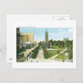 コネチカット州ニューヘブンのチャペル通り ポストカード (正面/裏面)