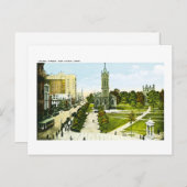 コネチカット州ニューヘブンのチャペル通り ポストカード (正面/裏面)