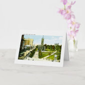 コネチカット州ニューヘブンのチャペル通り 箔グリーティングカード (蘭)