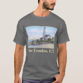 コネチカット州ニューロンドンの灯台 Tシャツ (正面)