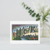 コネチカット州ノーウィッチからの挨拶！ ポストカード (スタンド正面)