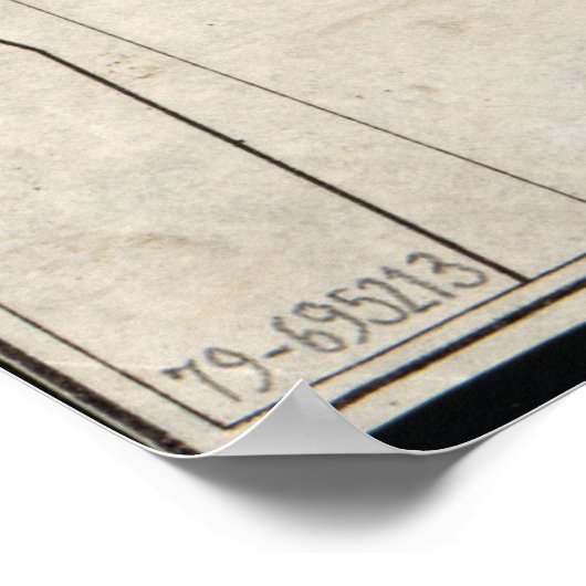 コネチカット州ハートフォードの古地図(1859年) ポスター (角)