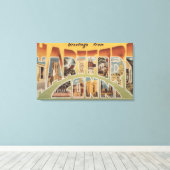 コネチカット州ハートフォード – ラージレターシーン2 キャンバスプリント (インサイチュ (ウッドフロア))