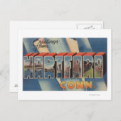 コネチカット州ハートフォード – ラージレターシーン2 ポストカード (正面/裏面)