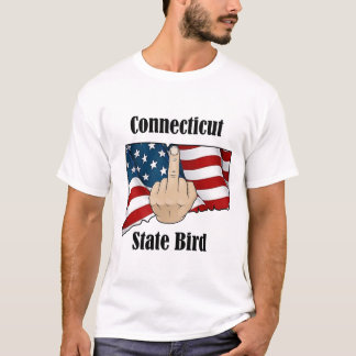コネチカット州バードTシャツ中指フラグ Tシャツ