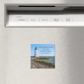 コネチカット州ファイヤーウェザーアイランドライトハウス マグネット (インサイチュ (食洗機))