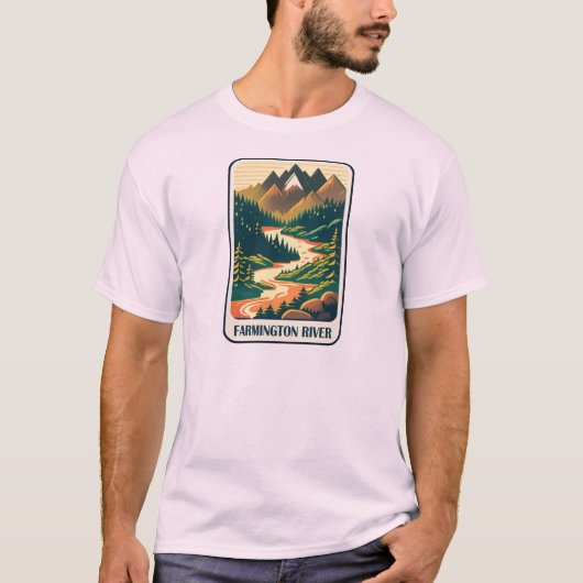 コネチカット州ファーミントン川の色合い Tシャツ (正面)