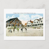 コネチカット州フェアフィールドの海岸に沿ったコテージ シーズンポストカード (正面)
