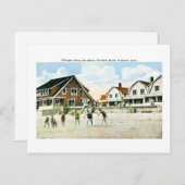 コネチカット州フェアフィールドの海岸に沿ったコテージ ポストカード (正面/裏面)