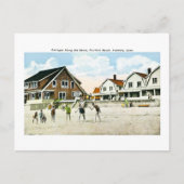 コネチカット州フェアフィールドの海岸に沿ったコテージ ポストカード (正面)