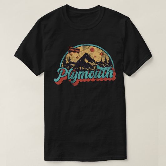 コネチカット州プリマス Tシャツ (デザイン正面)