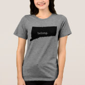 コネチカット州マップ所属 トライブレンドTシャツ (正面)