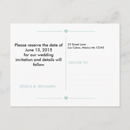 コネチカット州マップ日付の保存 案内ポストカード (裏面)