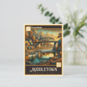 コネチカット州ミドルタウン |ヴィンテージはがき ポストカード (スタンド正面)