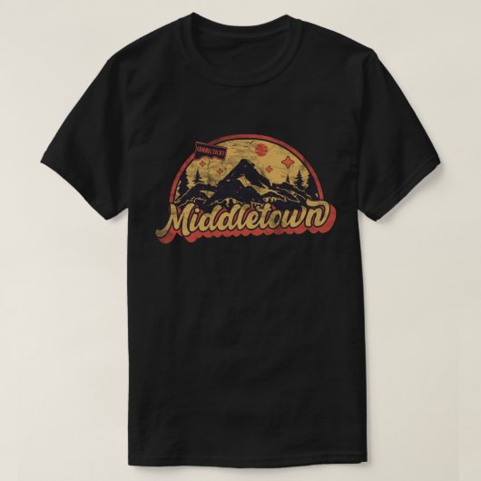 コネチカット州ミドルタウン Tシャツ (デザイン正面)