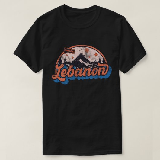 コネチカット州レバノン Tシャツ (デザイン正面)