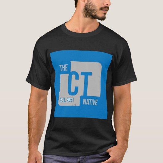 コネチカット州原産のオリジナルログ0 Tシャツ (正面)