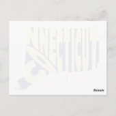 コネチカット州名ワードアートイエロー ポストカード (裏面)