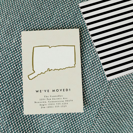 コネチカット州引っ越しましたハンドドロー移動 案内状