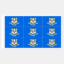 コネチカット州旗のある愛国的なラベル州 ラベル