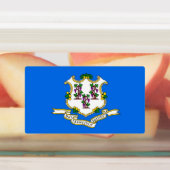 コネチカット州旗のある愛国的なラベル州 ラベル (貼付)