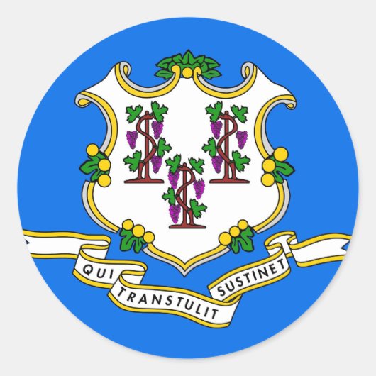 コネチカット州旗のシール ラウンドシール (正面)
