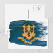 コネチカット州旗はがき ポストカード (正面/裏面)