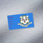 コネチカット州旗を持つ名刺マグネット マグネット名刺 (インサイチュ)