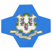 コネチカット州旗を持つ愛国的なサッカーボール サッカーボール (フラット)