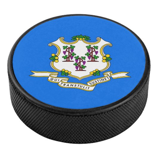 コネチカット州旗を持つ愛国的なホッケーパック アイスホッケーパック (3/4)