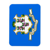 コネチカット州旗を持つ愛国的な柔軟な磁石 マグネット (縦)