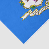 コネチカット州旗を持つ愛国的ティッシュペーパー 薄葉紙 (詳細)